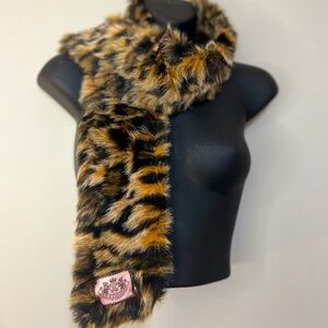 **VINTAGE** JUICY COUTURE FAUX LEOPARD FUR SCARF